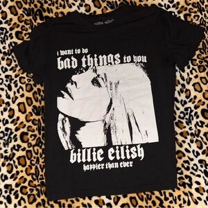 Billie Eilish “I want to do bad things to you” Happier than Ever Graphic Tee